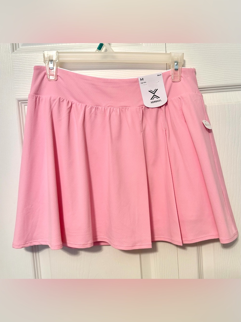 Xersion Athletic Pink Pleated Wicking High Rise Midi Pull-on Skort ~M ~NWT ~ NEW